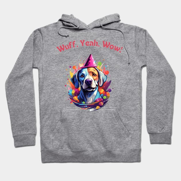 Woofy Adventure - Funny Dog Design Hoodie by NedisDesign